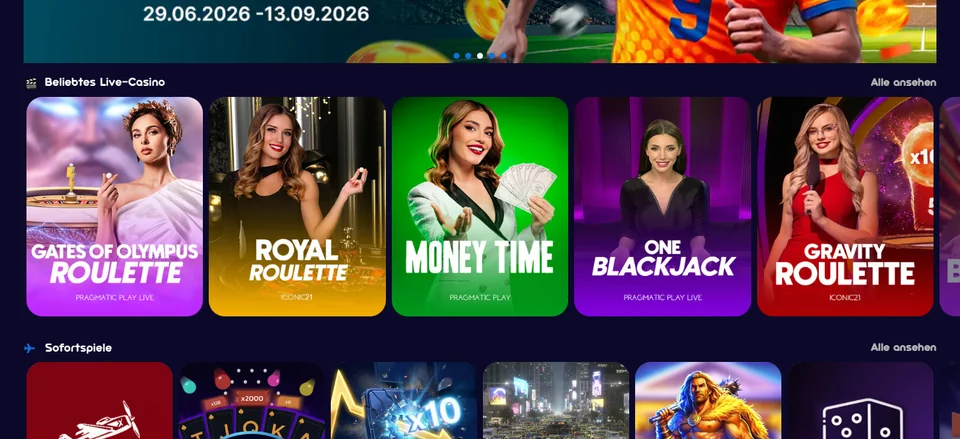 Live-Casino bei Spinsino besuchen